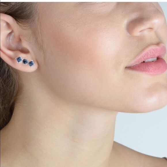 Swarovski crystal White Rhodium Plated Earrings 💥 - Picture 4 of 6